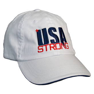 USA Strong Unstructured Baseball Cap with Sandwich Brim
