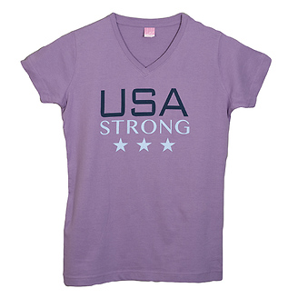 USA Strong Women's V-Neck T-Shirt