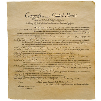 Bill of Rights Historical Document