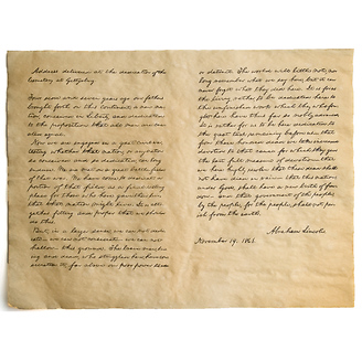 Gettysburg Address Historical Document