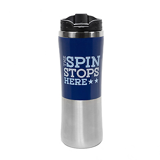 The Spin Stops Here Travel Mug