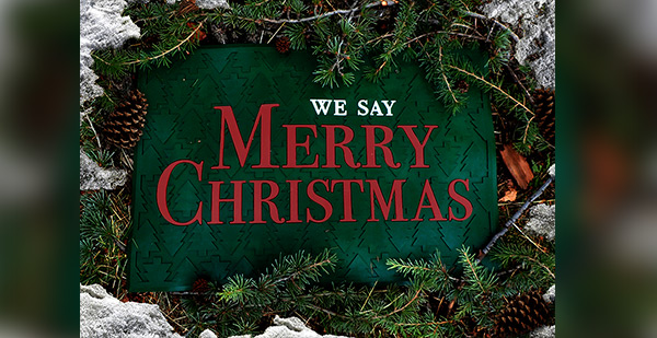 We Say Merry Christmas Doormat