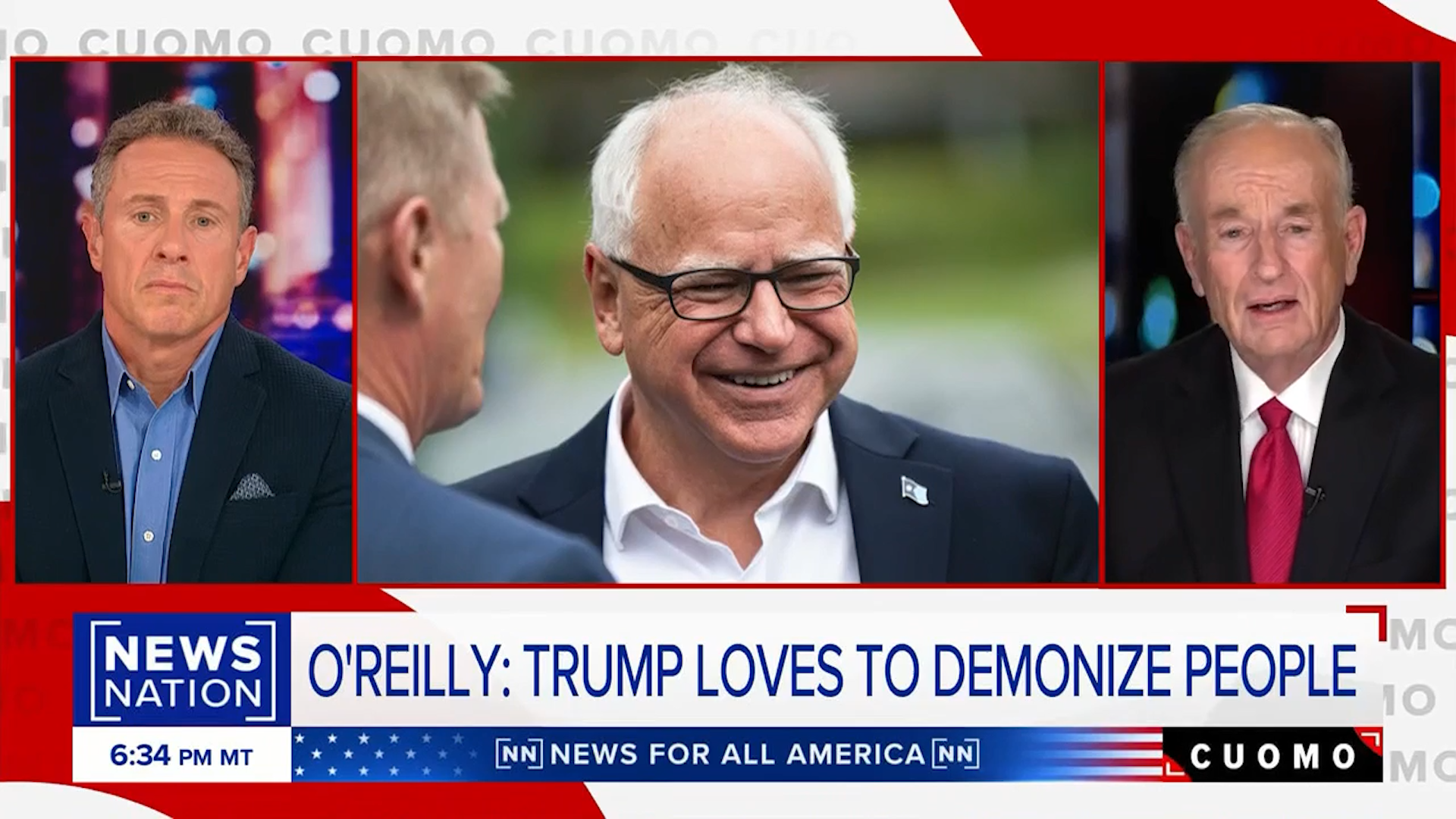 O'Reilly Breaks Down Tim Walz on 'CUOMO'