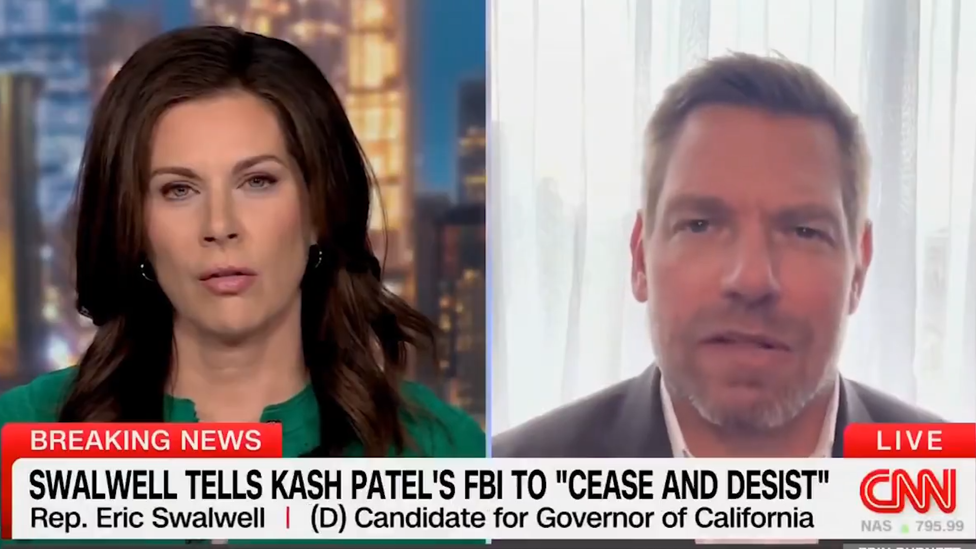 Eric Swalwell in Full Panic Mode