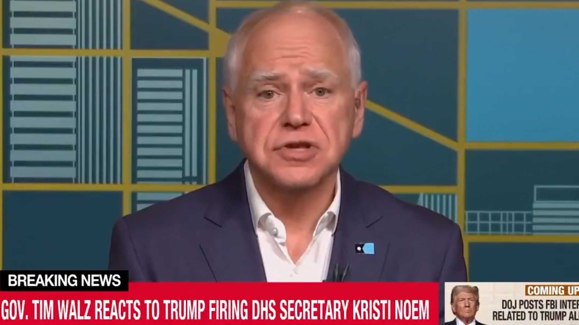 Tim Walz Issues a Warning to Kristi Noem�