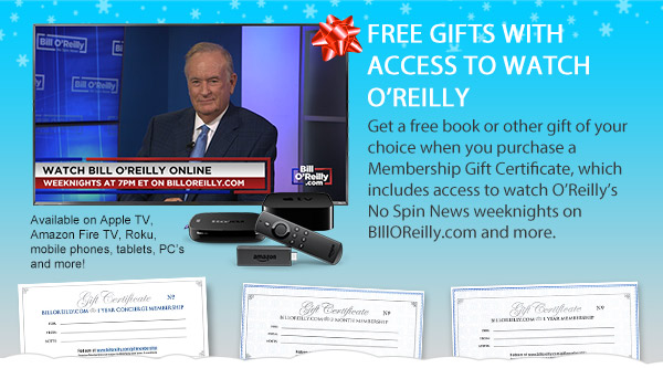 Free Gifts With Access to Watch O'Reilly