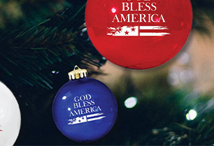 God Bless America Ornament 3 Pack