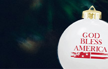 God Bless America Ornament 3 Pack