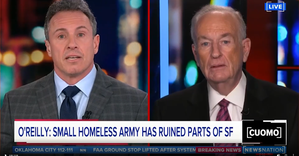 O'reilly & Cuomo Discuss Homelessness, Biden, & Trump On Newsnation 