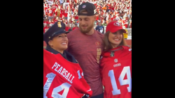 Wounded NFL Player Honors Two Heroes