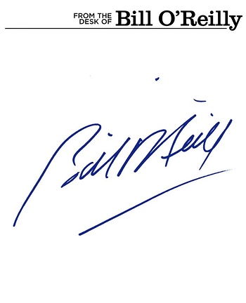 Bill O'Reilly's Autograph on Bookplate