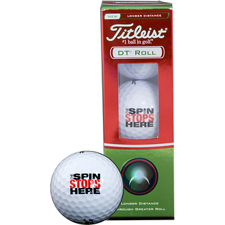 The Spin Stops Here
Titleist DT ROLL Sleeve of 3 Balls