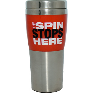 The Spin Stops Here 
Travel Mug