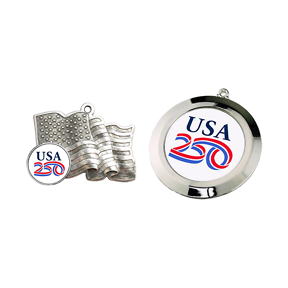 USA 250 Ornaments 2 pack
